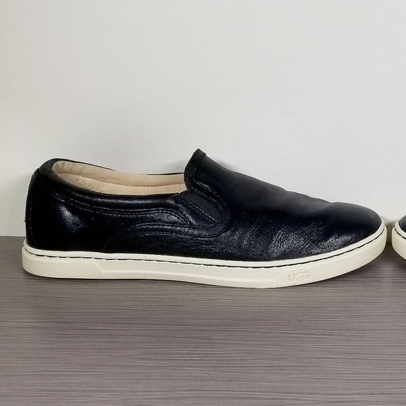 UGG Fierce Slip-on Sneaker, Black Leather, Womens Size 9 US / 40 - Picture 7 of 12